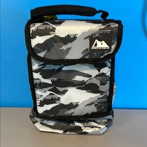 Camouflage Lunch Bag - Black and Gray New With Tags